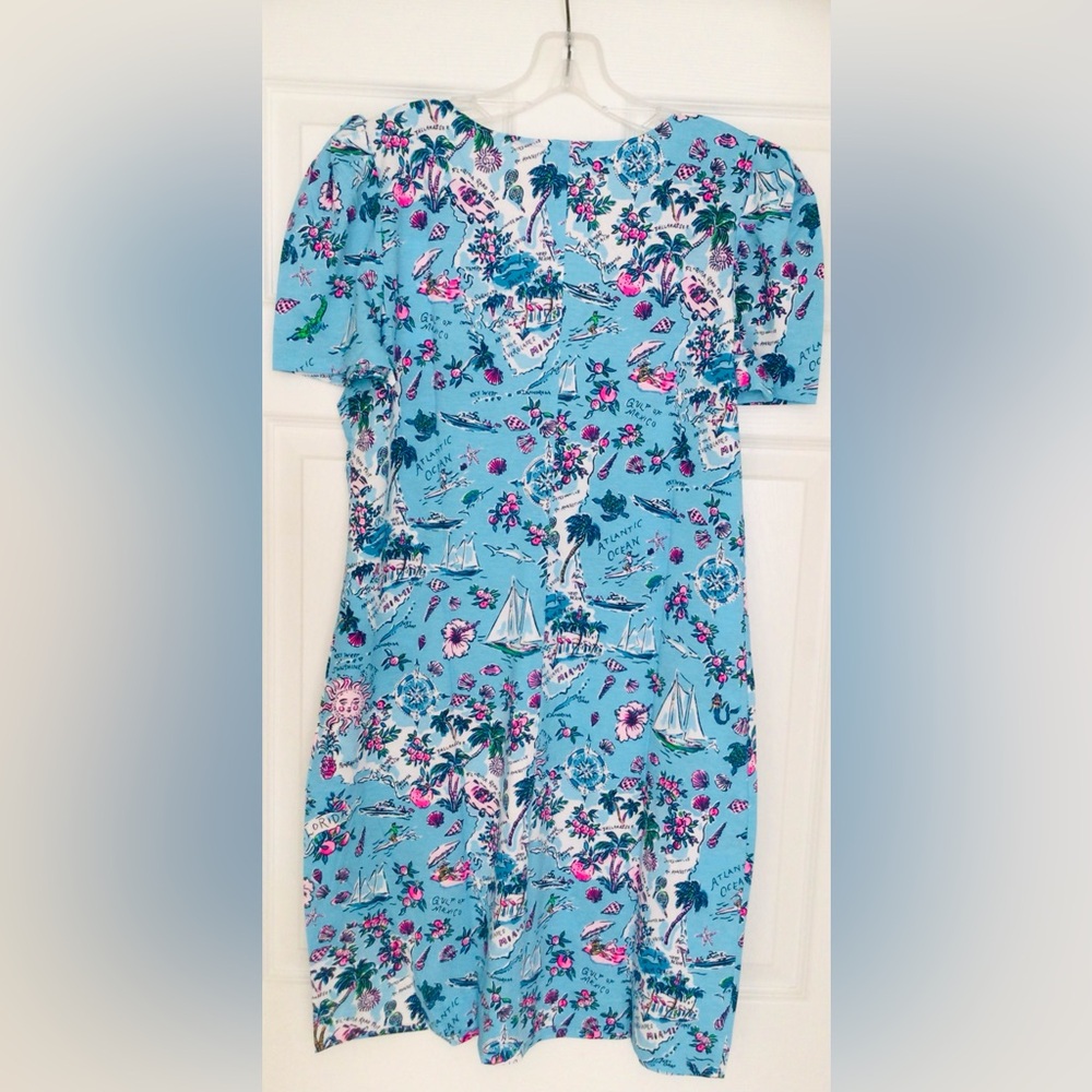 Lilly Pulitzer Aleece Dress-Amalfi Blue Lillys Roadtrip-Florida- NWT In Package - Picture 4 of 11